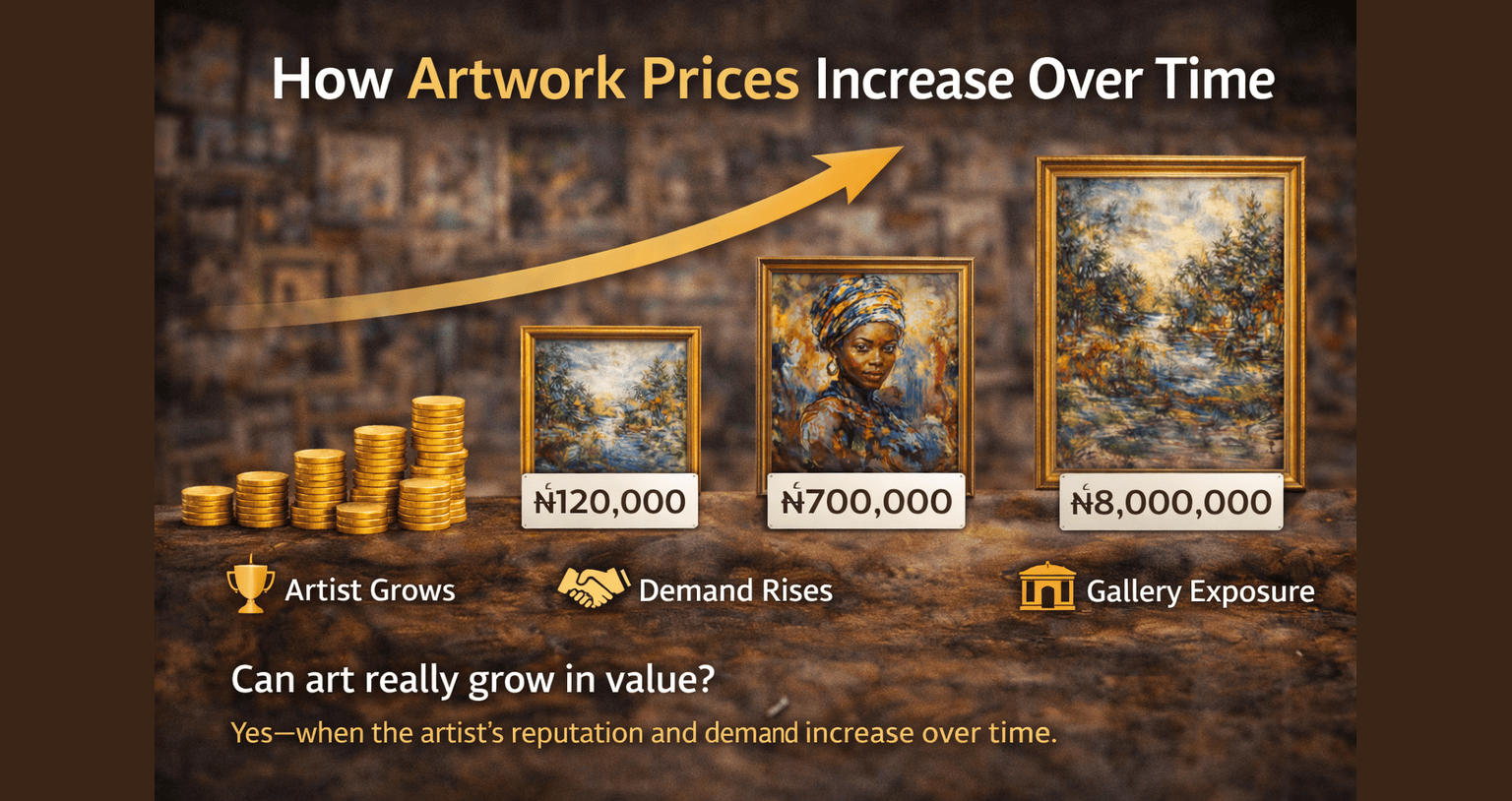 You are currently viewing How Artwork Prices Increase Over Time: A Beginner’s Guide to Art as an Investment